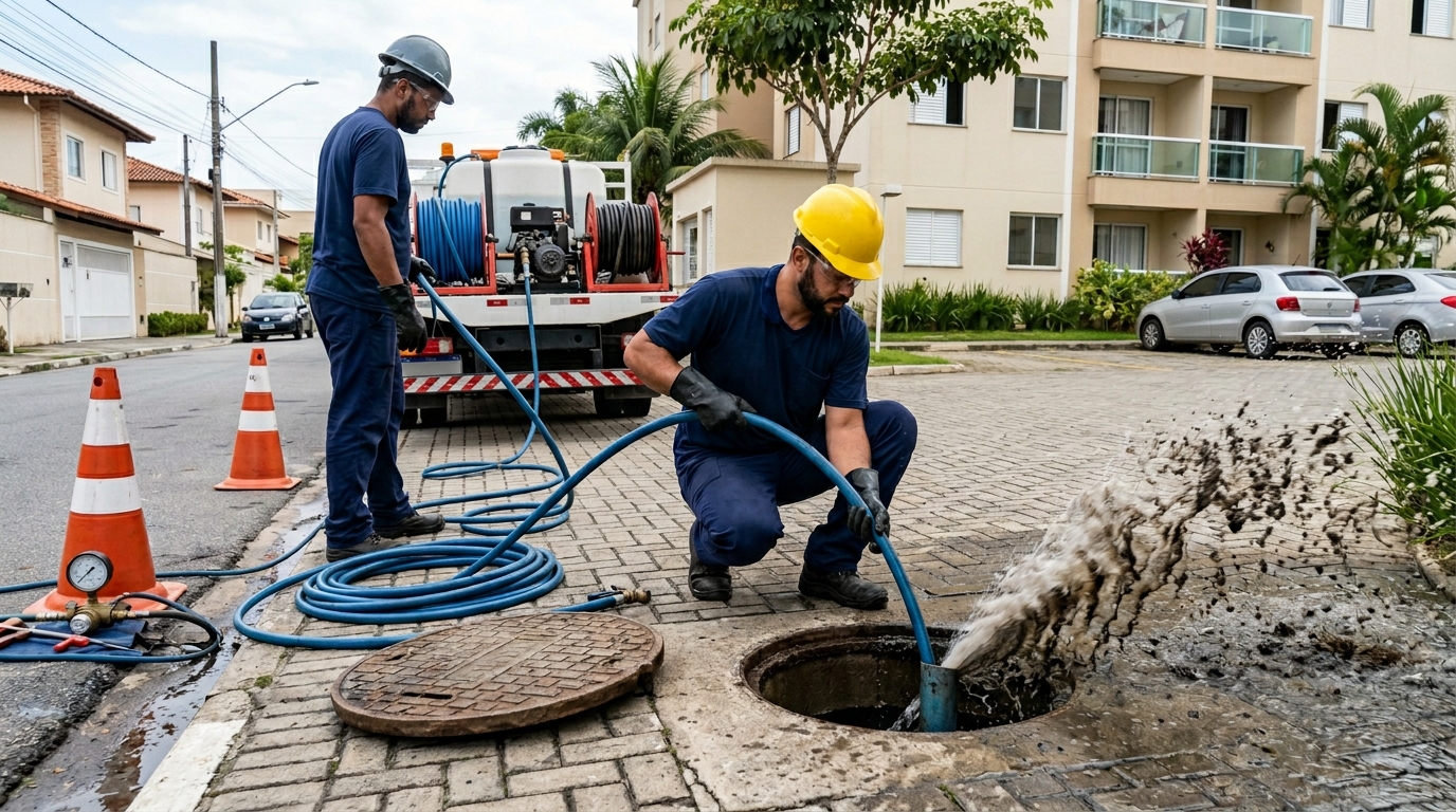 Desobstrução com Alta Pressão em Salvador‑BA